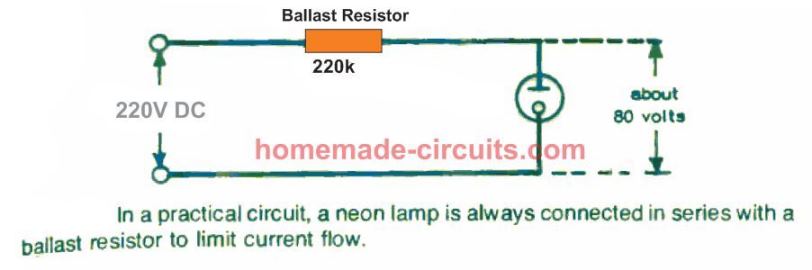 Neon Lamp as a Constant Voltage Source