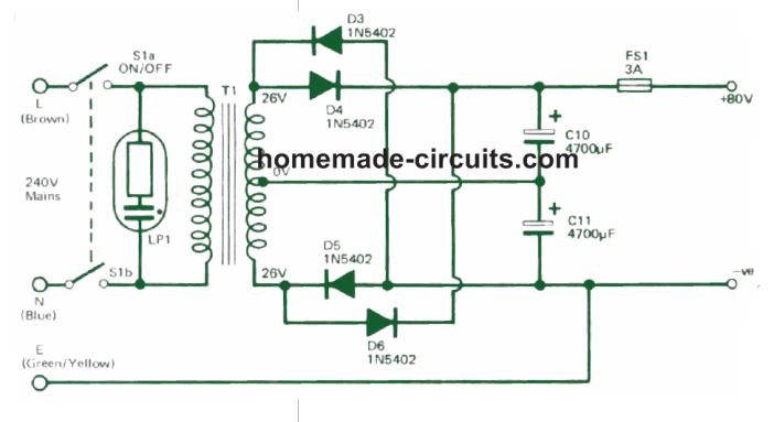 dual power supply 80 V