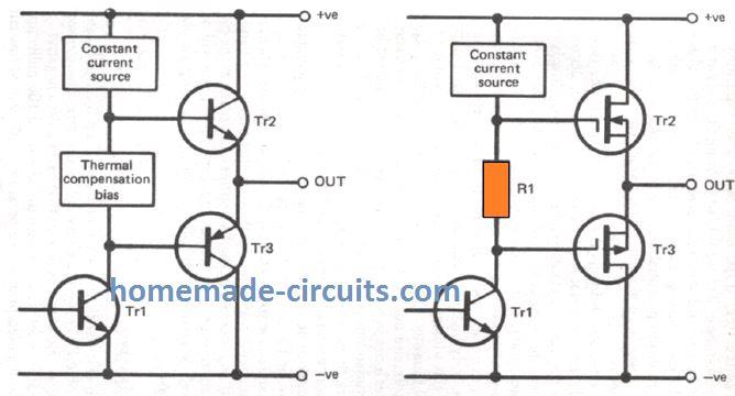 class B amplifier basic setup