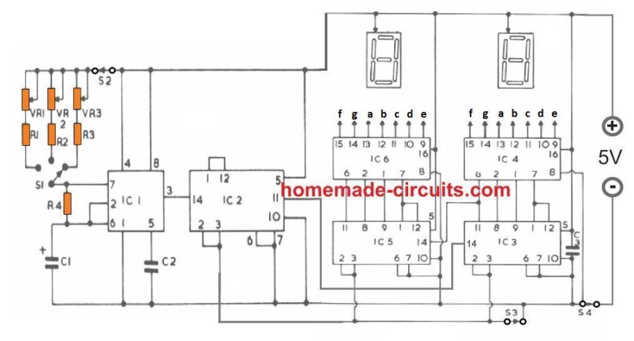 digital counter circuit  Electrical circuit diagram, Electronic  schematics, Circuit diagram