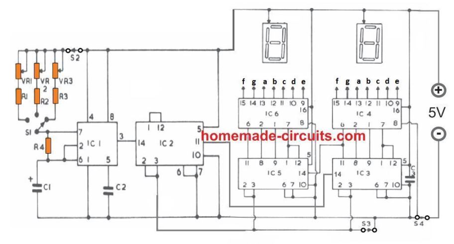 LED Days Countdown Timer, For Industrial, 7 Segment