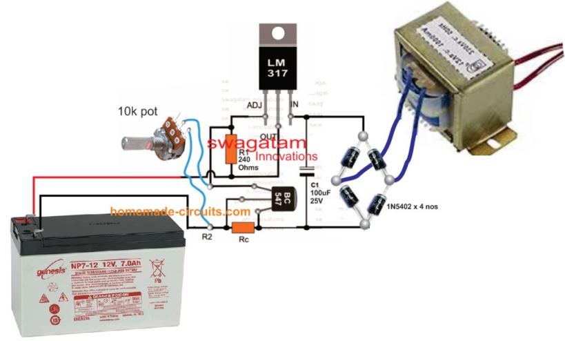 12v Car Battery Charger Electronic Circuit Diagram