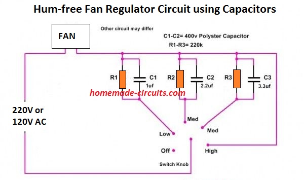 Ceiling Fan Dimmer Switch Wiring Diagram from www.homemade-circuits.com