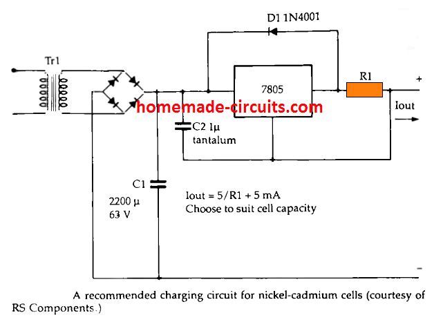 Nicad charger using 7805