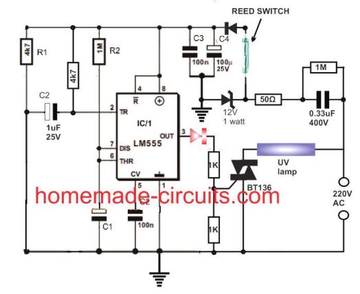 UV lamp disinfection timer