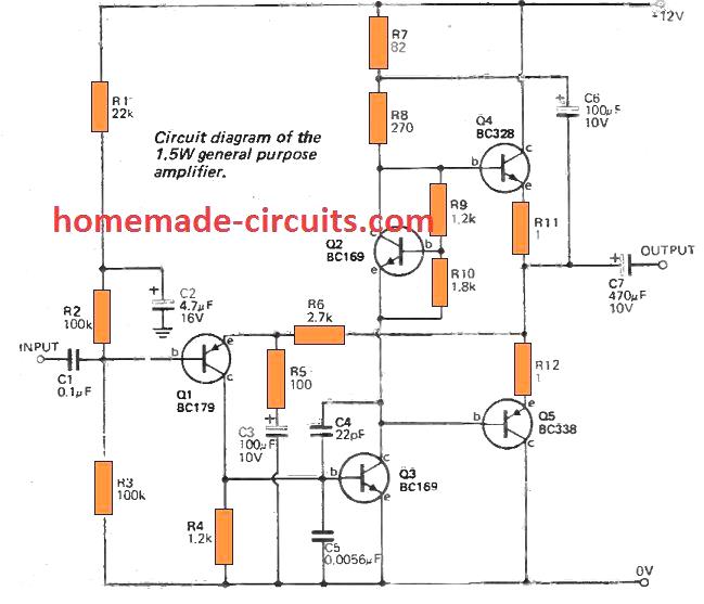1.5 watt amplifier