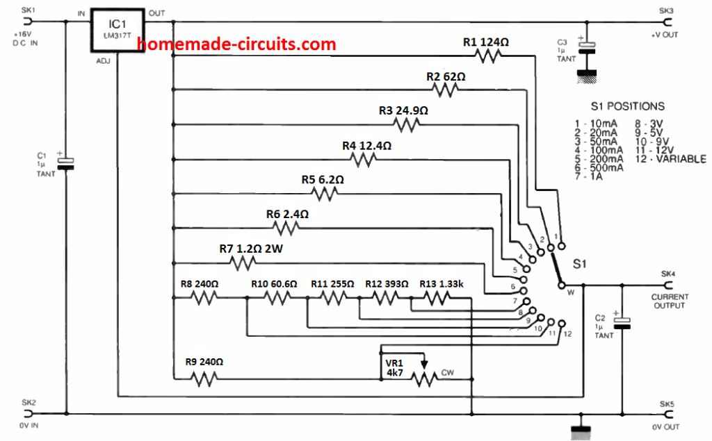 317 rotary switch regulator power compressed
