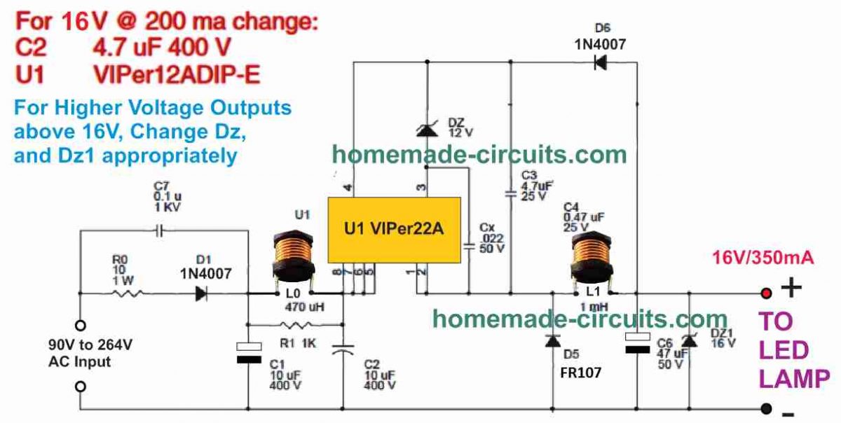 Ceiling Led Lamp Driver Circuit