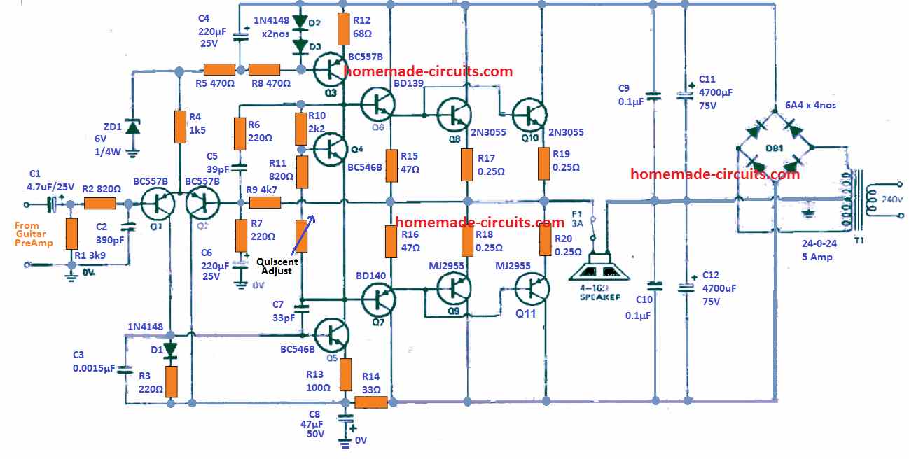 Simple Tube Guitar Amp Schematics