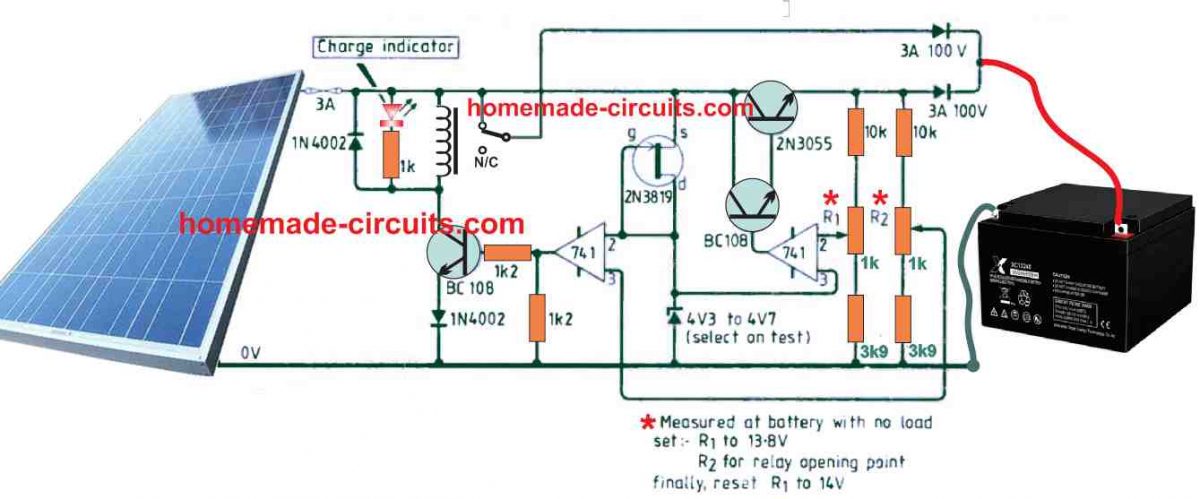 Solar Panel Voltage Regulator Circuit Diagram