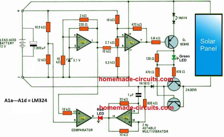 Solar Panel Voltage Regulator Circuit Homemade Circuit Projects