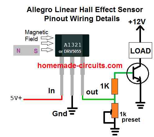 Patológico Seguro col china Linear Hall-Effect Sensor - Working and Application Circuit | Homemade  Circuit Projects