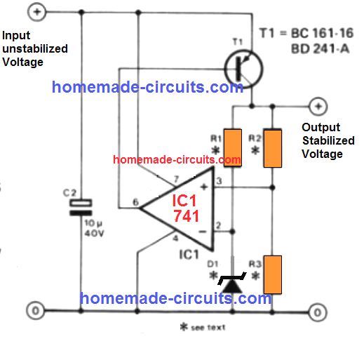 high voltage DC stabilizr circuit
