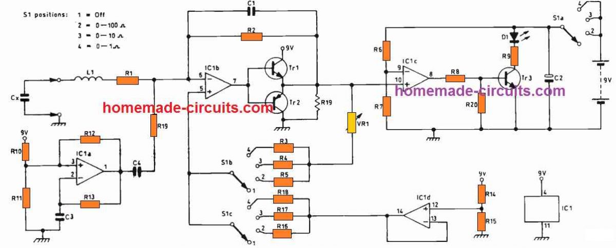 Multimeter Schematic Circuit - InstrumentationTools