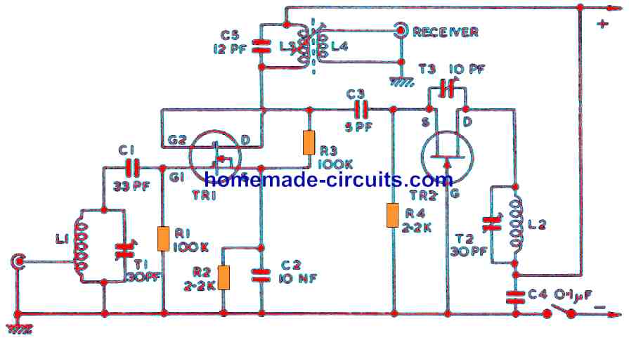 1. [50 points] Given the RF circuit shown below