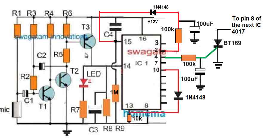 coe lock clap switch circuit