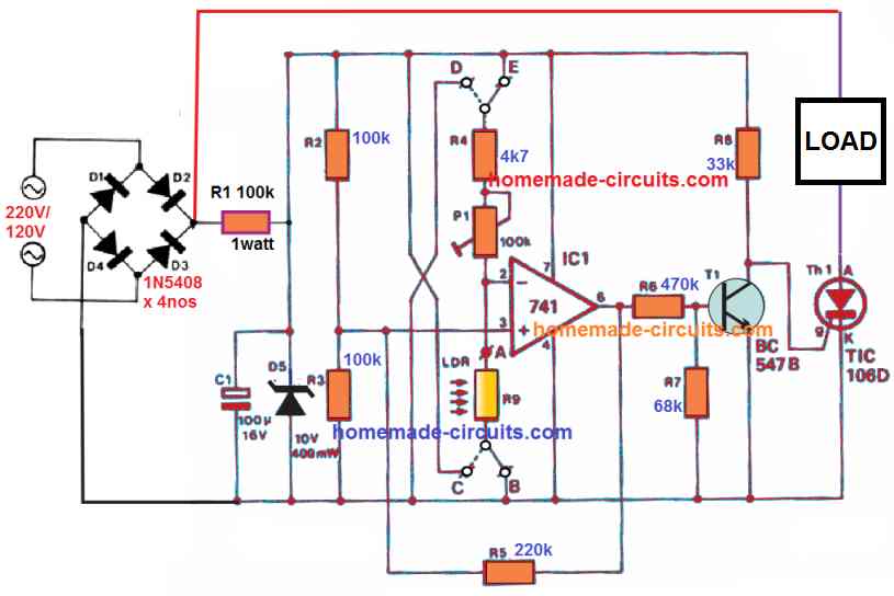 day night adjustable circuit compressed
