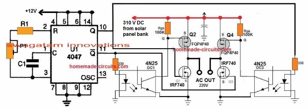 12v DC to 220v AC Converter ( INVERTER ) - No Transformer, No Resistor, No  IC 