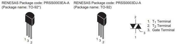BCR1AM small triac low power