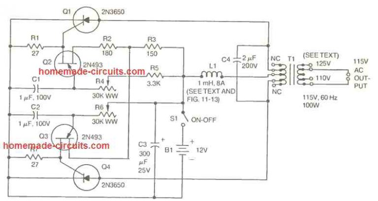 7 Simple Inverter Circuits you can Build at Home Circuit Diagram