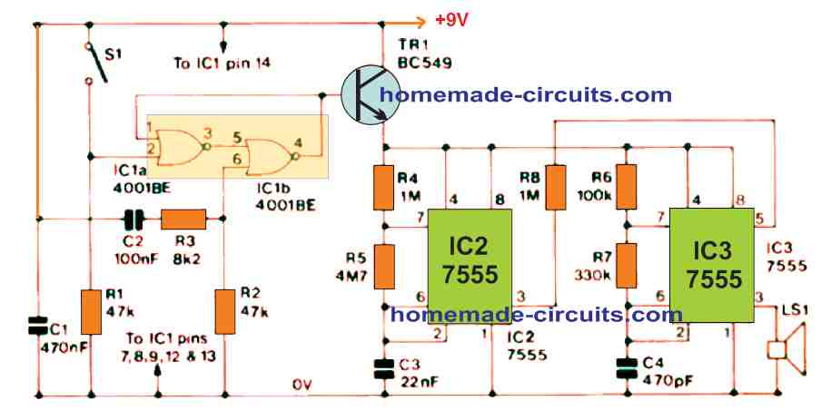 movement alarm circuit compressed