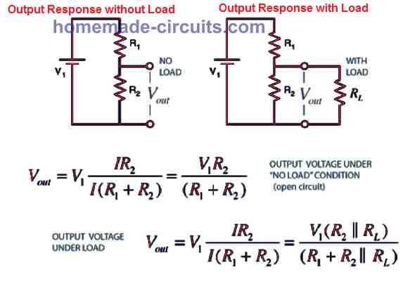 resistor potential divider calculations