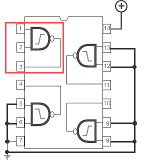 using a single gate from IC 4093