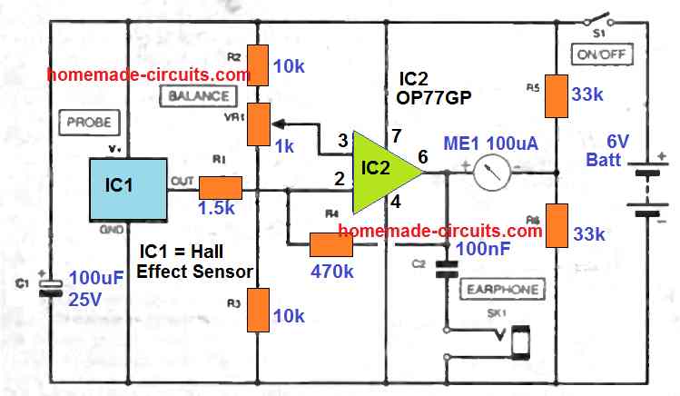 magnetic field detector circuit