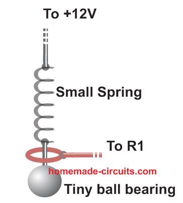 spring mechanism for shock sensor