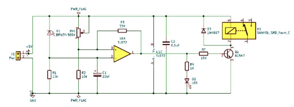 photodiode relay circuit