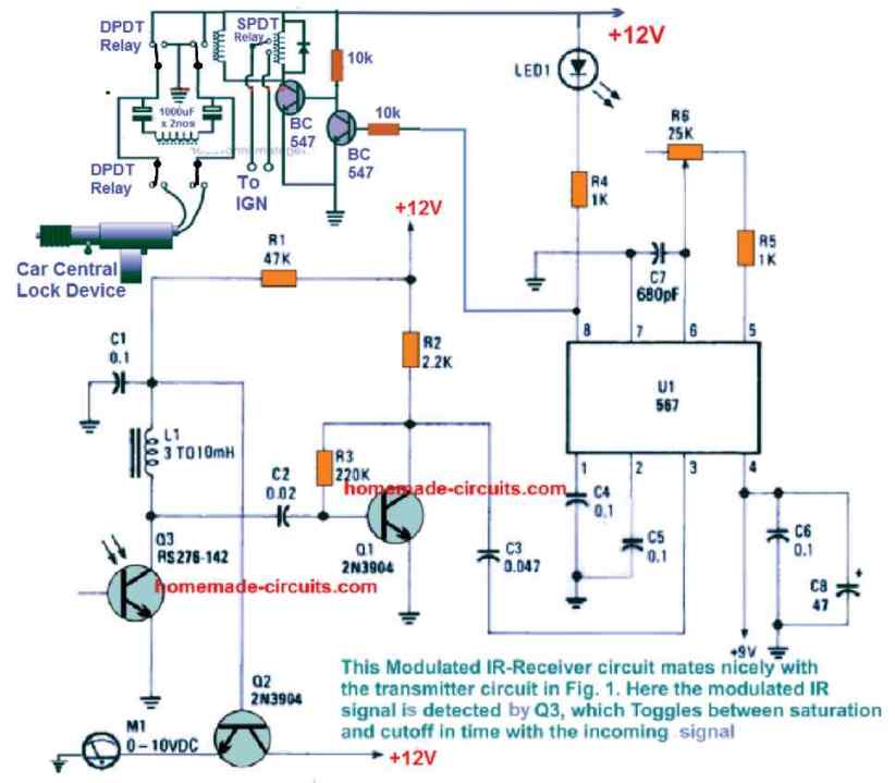 infrared car lock receiver