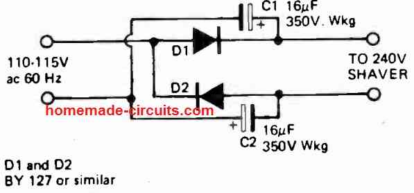 110V to 220V Booster Circuit Diagram