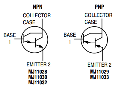50 amp Darlington BJT pinout