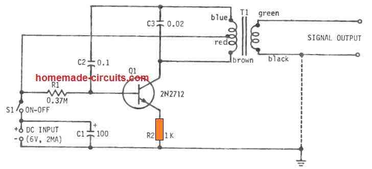 FET hartley oscillator circuit compressed