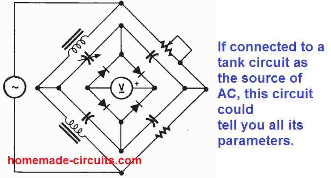 AC bridge circuit which has two bridges inside one another