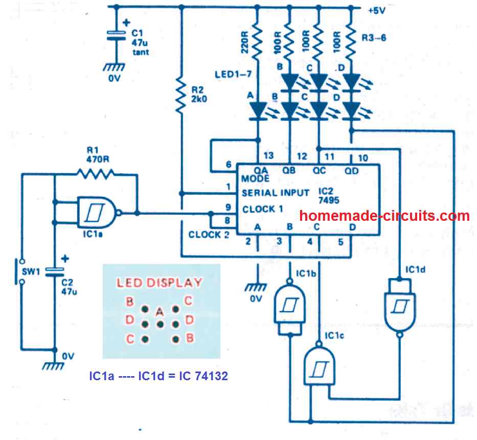 5 Simple Electronic Dice Circuits Explained Digital Dice Circuit Diagram