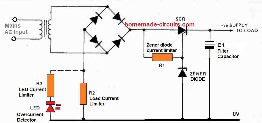 SCR Voltage Regulator Circuit - Homemade Circuit Projects