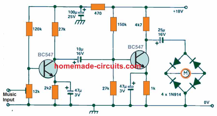 VU Meter using moving coil voltmeter