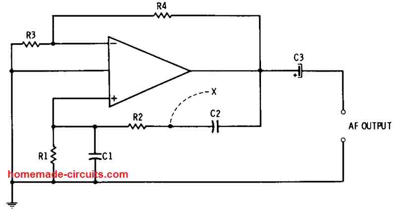 Wien bridge op amp oscillator circuit Diagram