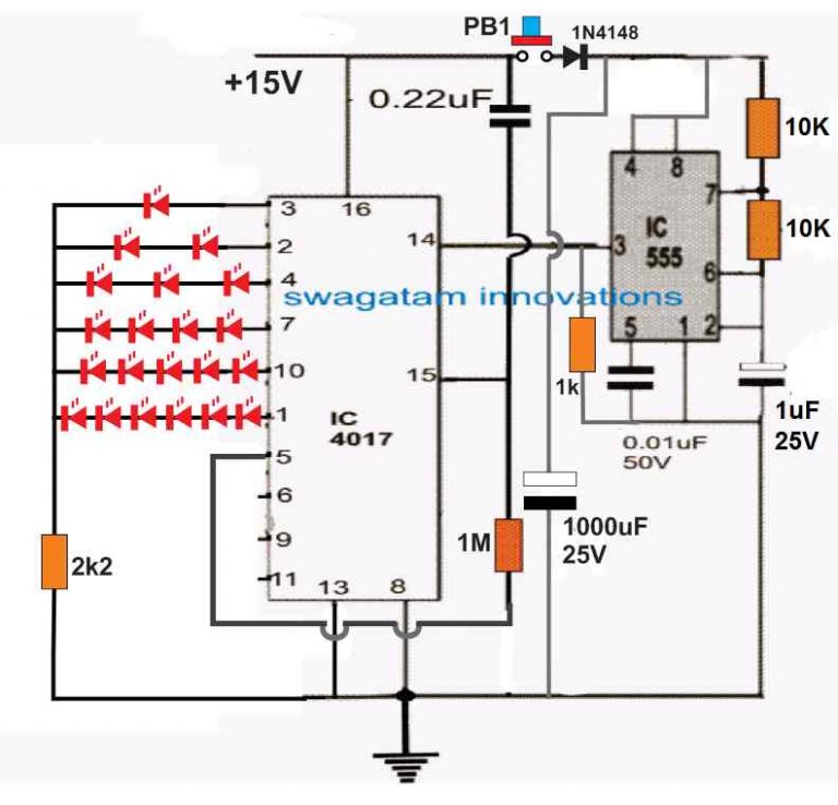 5 Simple Electronic Dice Circuits Explained [Digital Dice] Circuit Diagram
