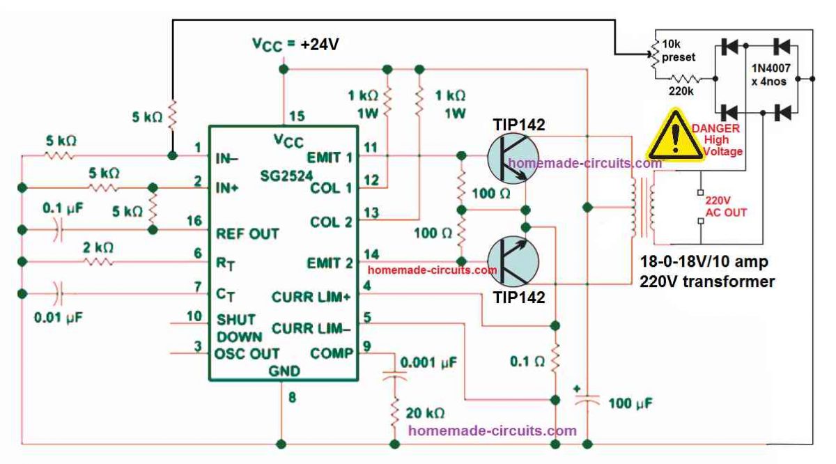 Inverter Circuit With Feedback Control