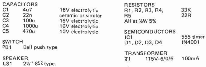 two tone door bell circuit