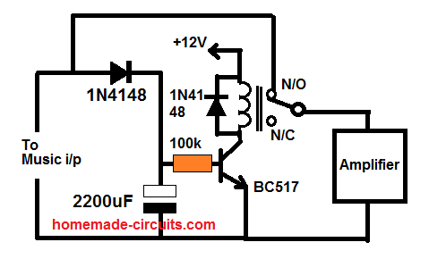 Music off speaker off circuit eco mode circuit