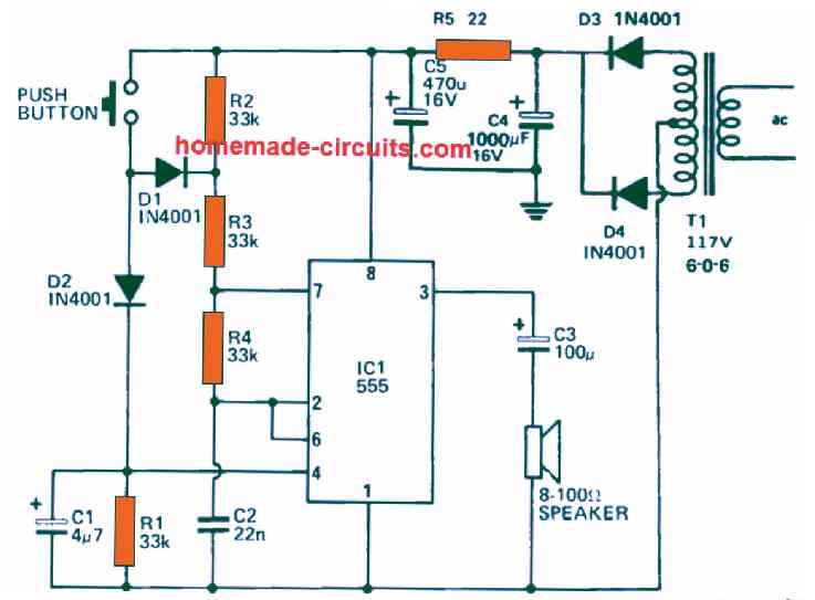 two tone door bell circuit