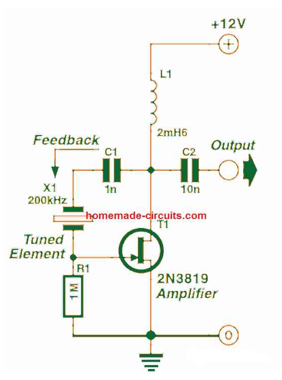 using crystal in pierce oscillator circuit