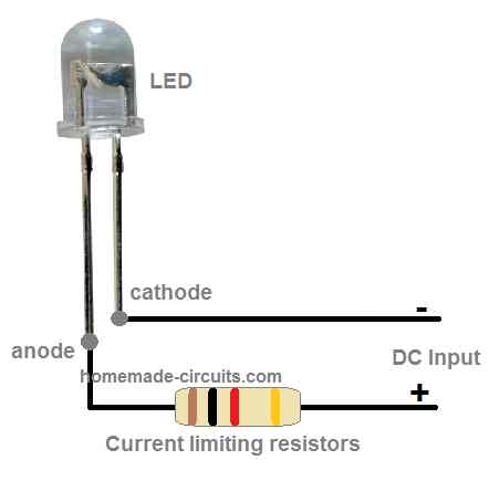 LED with series resistor