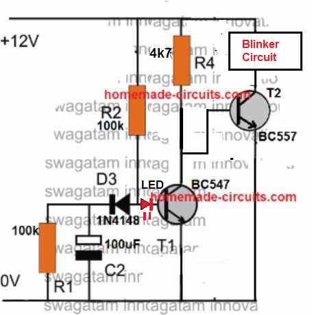 delay ON timer with blinking LED indicator