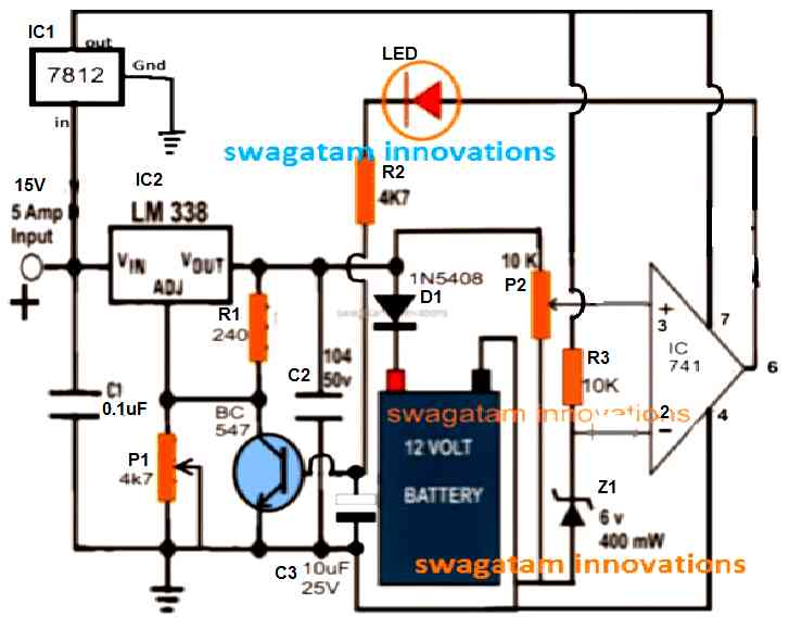 18V Cordless Drill Battery Charger Circuit