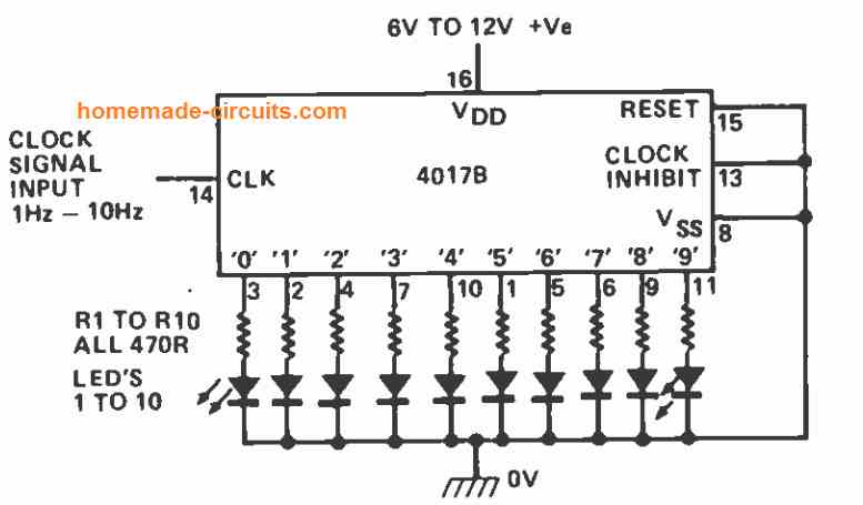 4017 flasher circuit compressed