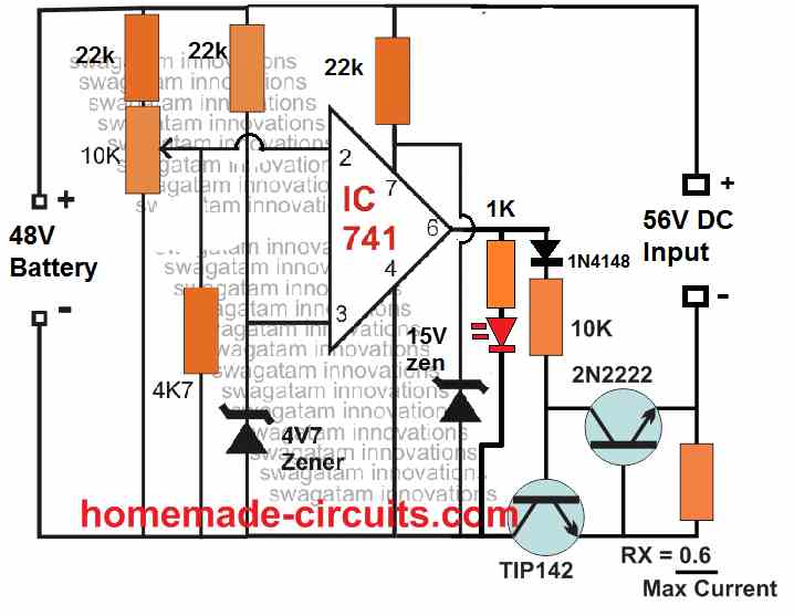 48 V li-ion charger circuit